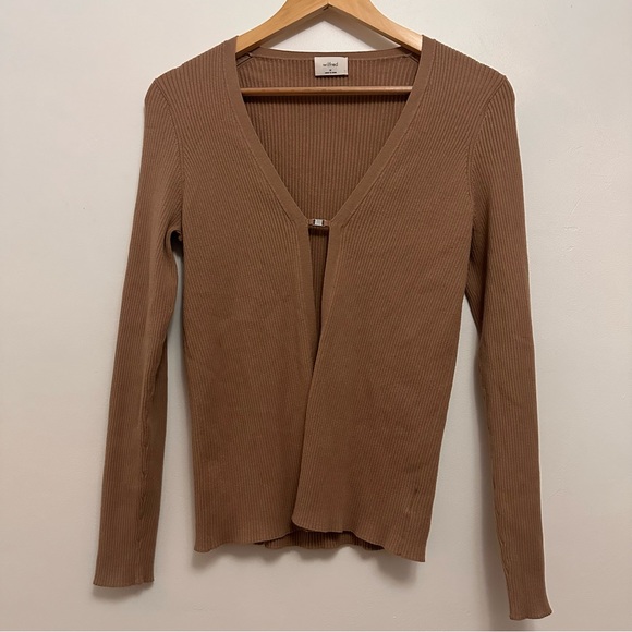 Wilfred Sweaters - Wilfred (Aritzia) Brown Cardigan Metal Buckle